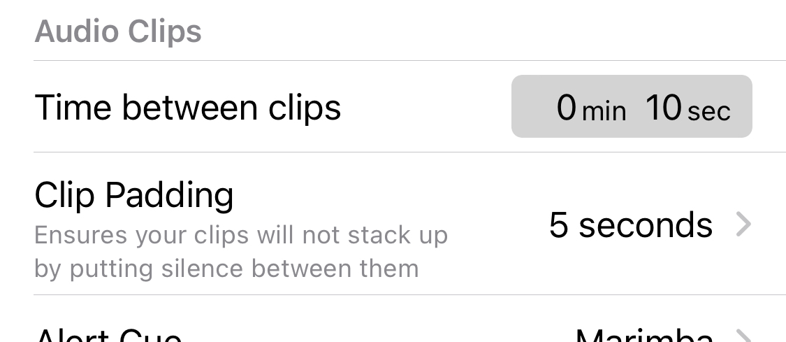 Clip Padding in the settings tab
