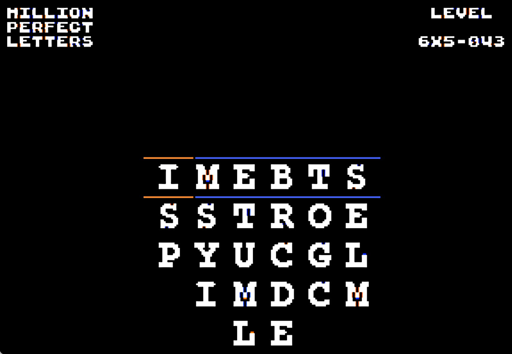 Screenshot of Million Perfect Letters